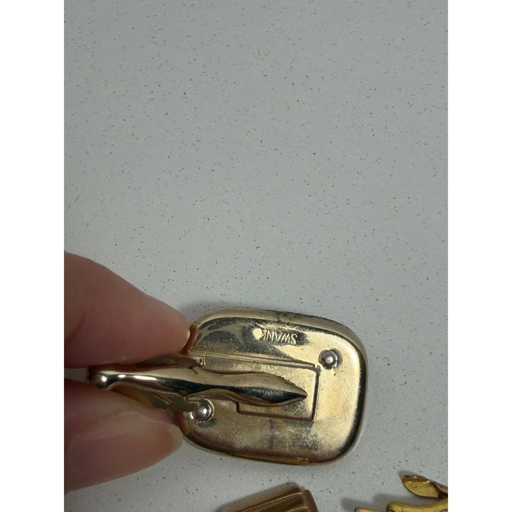 Vintage Mens Jewelry Lot Swank Tie Clips Cufflinks Lapel Pins Irish‎ Duck Train